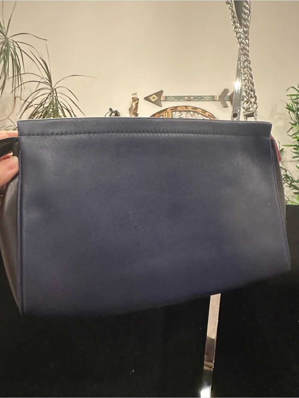 Coach #284 Legacy ColorblockTwo-Tone Pink and Purple Leather Large clutch